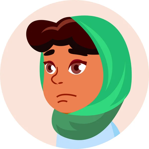Icône Émotion Enfant Arabe Dans Catégorie Avatar — Image vectorielle