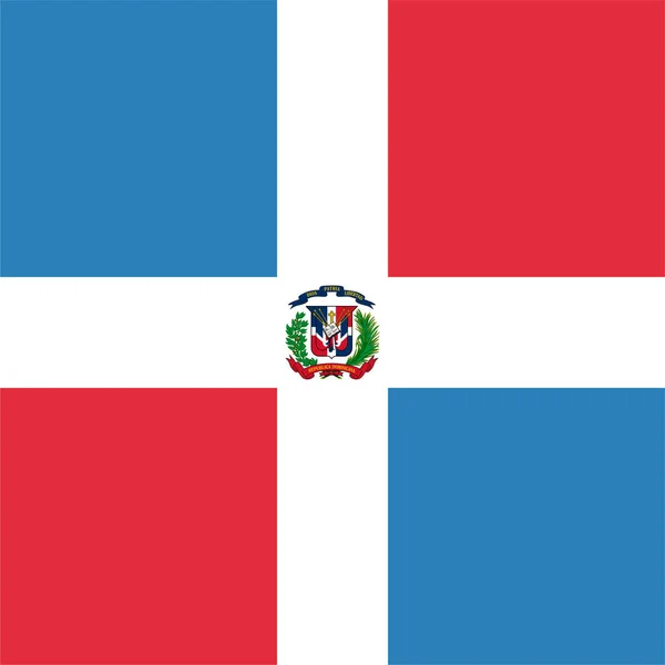 País Icono Bandera Dominicana Estilo Plano — Archivo Imágenes Vectoriales