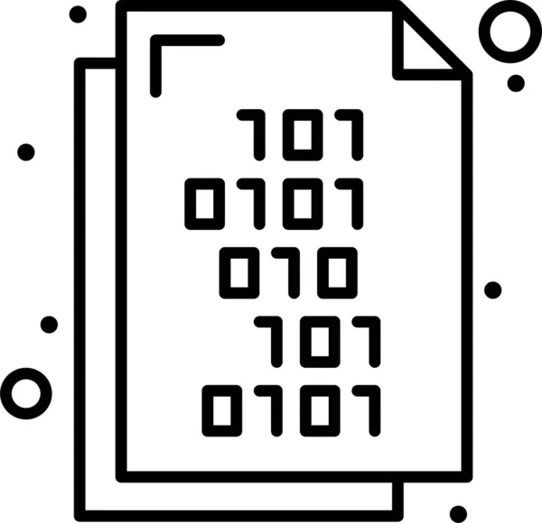 Abstraktní Binární Ikona Technologie — Stockový vektor