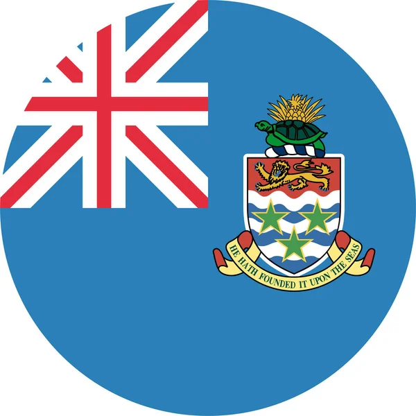 Cayman Bandeira Ilhas Ícone Estilo Plano — Vetor de Stock