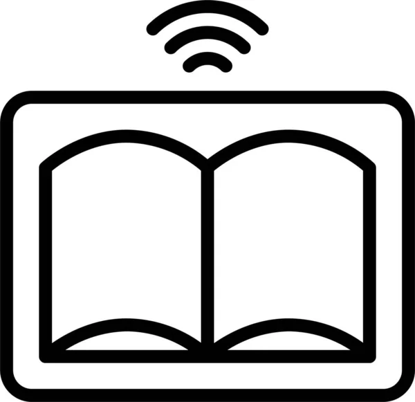 Ebook Ícone Iot Livro Eletrônico — Vetor de Stock