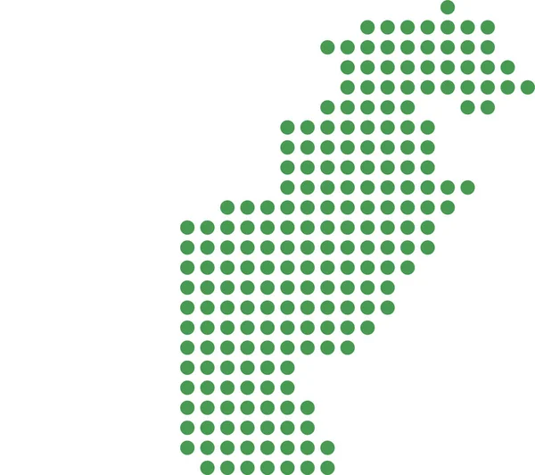 País Mapa Pakistan Icono Estilo Plano — Vector de stock