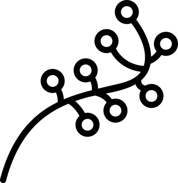 Strauß Zweig Blume Symbol — Stockvektor