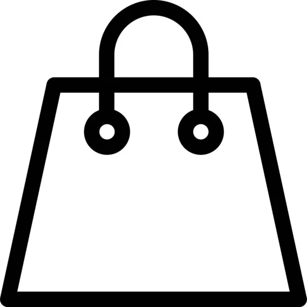 Tasche Kaufen Warenkorb Symbol Umriss Stil — Stockvektor