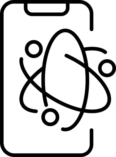 Atom Augmented Icon — Stock Vector