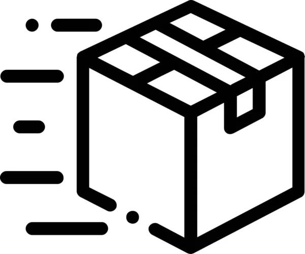 Poštovní Ikona Boxu Stylu Osnovy — Stockový vektor