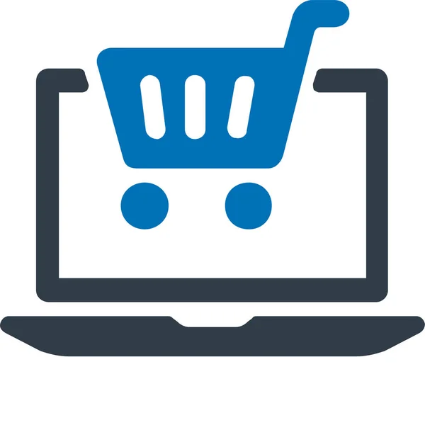 Comercio Electrónico Sitio Web Icono Compras — Vector de stock