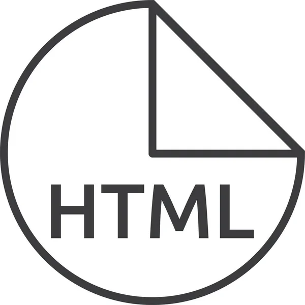 文件格式Html图标 轮廓样式 — 图库矢量图片