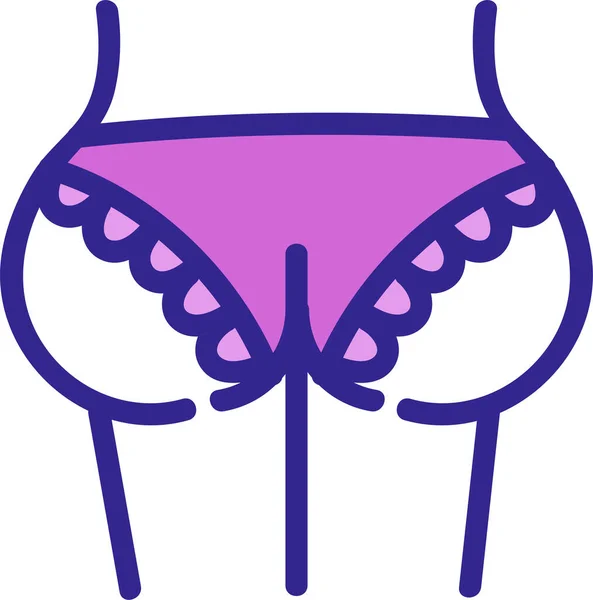 Ass Butt Human Icon — Stock Vector