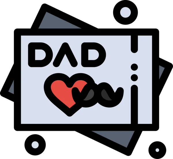 Card Day Fathers Icon Mothers Fathers Day Category — Stock Vector