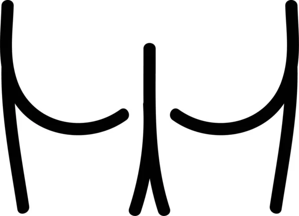 Ass Body Butt Icon — Image vectorielle