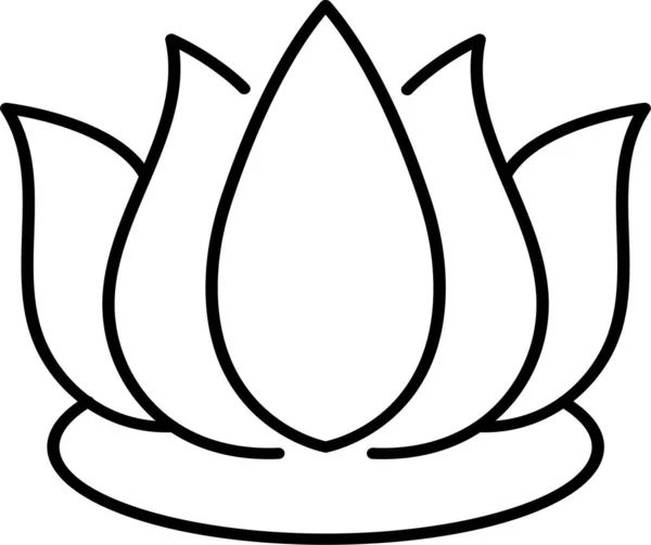 Aromaterapi Budist Çiçek Ikonu — Stok Vektör