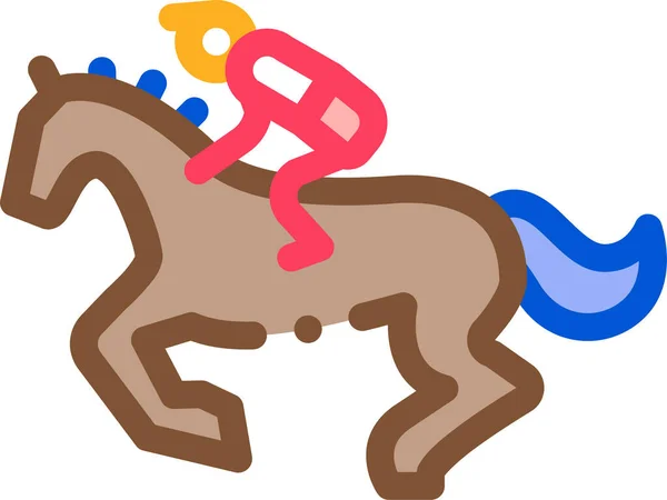 Ícone Jogo Equestre Animal — Vetor de Stock