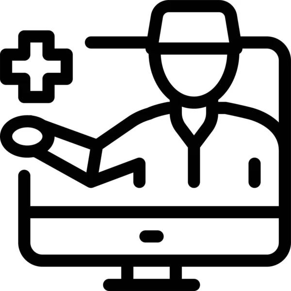 Aconselhamento Consulta Médico Ícone Categoria Hospitais Cuidados Saúde — Vetor de Stock