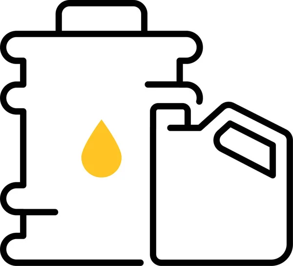 Bote Aceite Icono Gasolina — Vector de stock