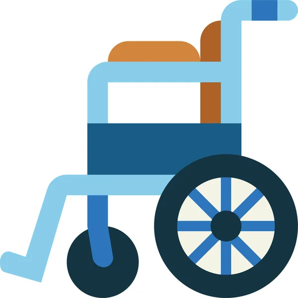 Chair Disabled Wheel Icon — Stock Vector