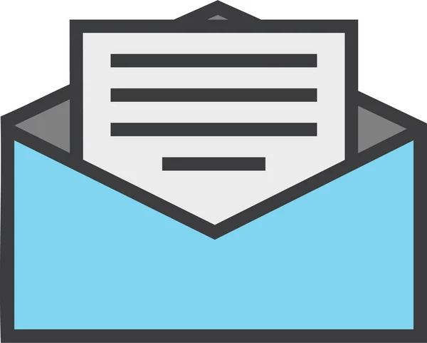 Facture Email Lettre Icône Dans Style Rempli Contour — Image vectorielle
