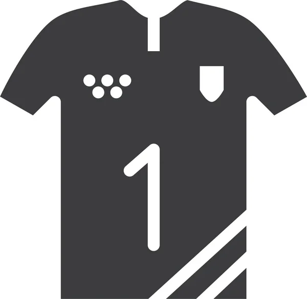 Icono Camiseta Juegos Fútbol Estilo Sólido — Archivo Imágenes Vectoriales