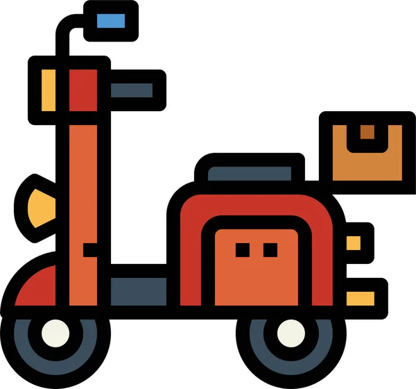 Delivery Motorcycle Online Icon — Stock Vector