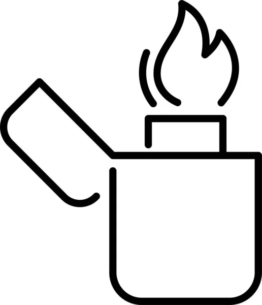 Burning Fire Flame Icon — Stock Vector