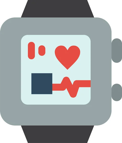 Reloj Mano Latido Del Corazón Icono Médico — Vector de stock