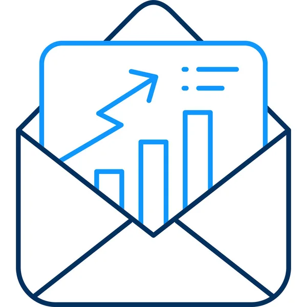 Analyse Geschäftsdiagramm Symbol Umriss Stil — Stockvektor