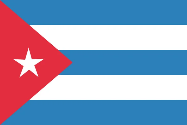 Pays Icône Drapeau Cuba Dans Style Plat — Image vectorielle