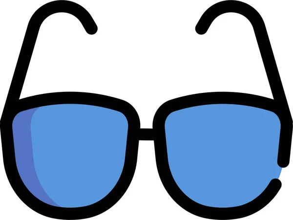 Prendas Vestir Icono Gafas Estilo Contorno Lleno — Vector de stock