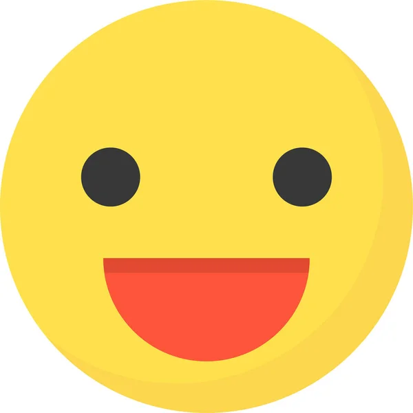 Εικονίδιο Έκφρασης Emoji Emoticon Επίπεδο Στυλ — Διανυσματικό Αρχείο
