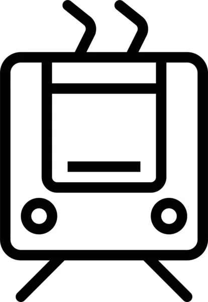 Ikon Publik Metro Listrik Dalam Gaya Outline - Stok Vektor