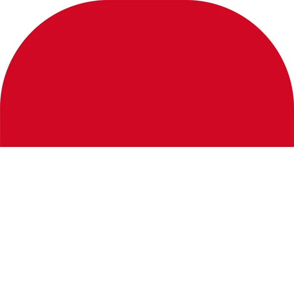 Land Vlag Monaco Pictogram Platte Stijl — Stockvector