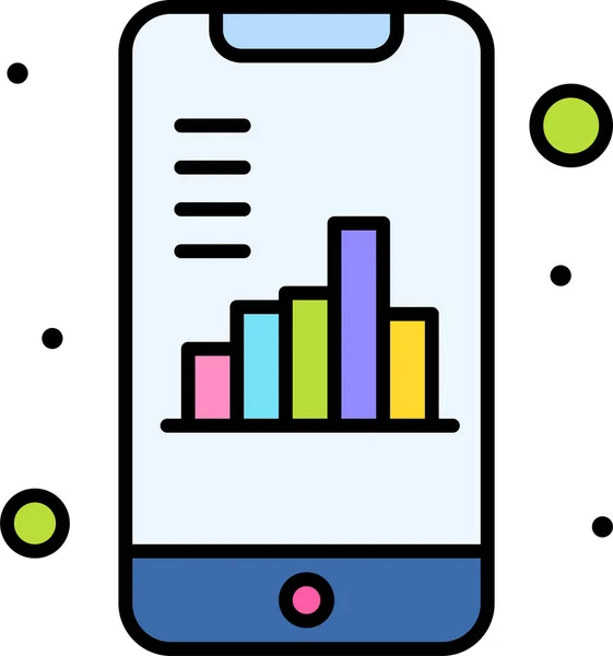 Icône Document Analyse Mobile — Image vectorielle