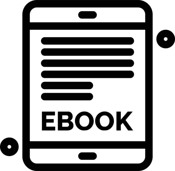 Libro Ebook Icono Electrónico — Archivo Imágenes Vectoriales