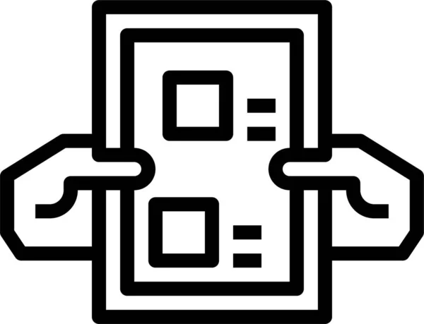 Ebook Icône Tablette Main — Image vectorielle