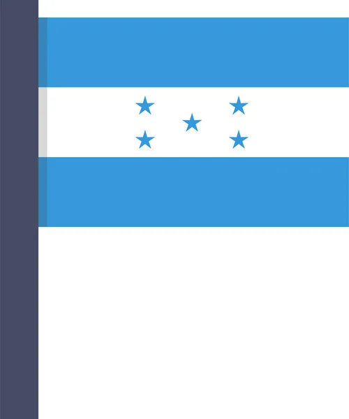 País Bandeira Honduras Ícone Estilo Plano —  Vetores de Stock