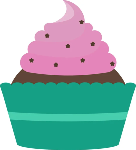 Pastel Chocolate Icono Rápido Estilo Plano — Vector de stock