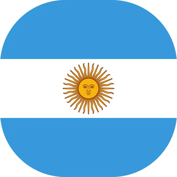 Argentina Argentinian Țară Pictogramă Stil Plat — Vector de stoc