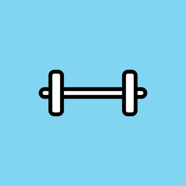 Barbells Exercise Fitness Icon Badge Style — Stock Vector
