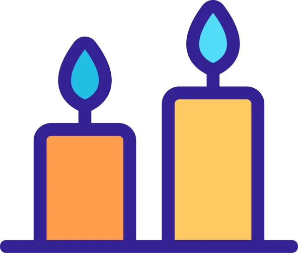 Kerzenschein Ikone Der Osterkategorie Brennen — Stockvektor