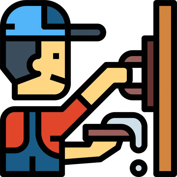 Construcción Yeso Icono Yeso — Vector de stock