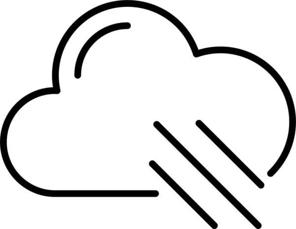 Wolken Bewolkt Regenpictogram — Stockvector