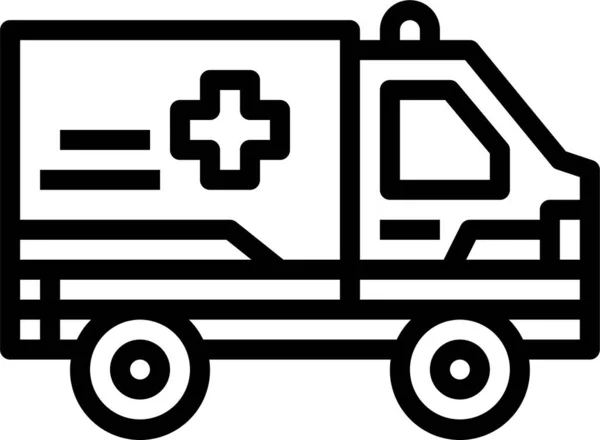 Ασθενοφόρο Αυτοκίνητο Έκτακτης Ανάγκης Εικονίδιο — Διανυσματικό Αρχείο