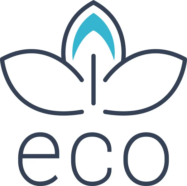 Ícone Ecoturismo Bio Eco Estilo Esboço — Vetor de Stock