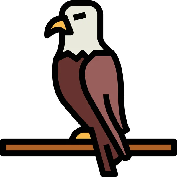 Значок Птаха Орла Яструба Заповненому Стилі — стоковий вектор