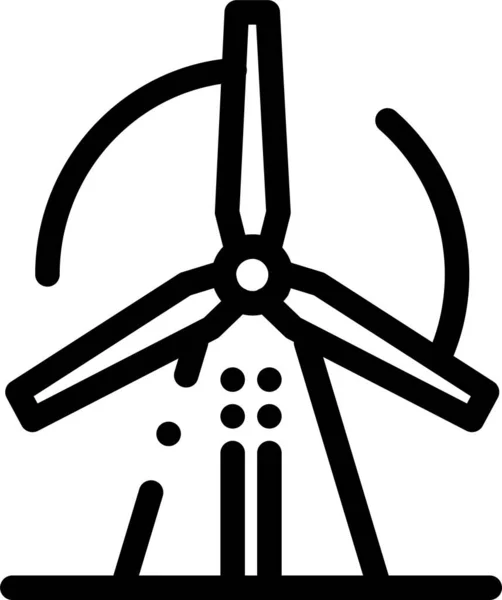Иконка Энергетической Турбины Стиле Наброска — стоковый вектор