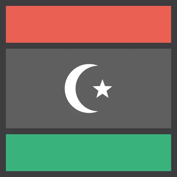 Ikona Africké Vlajky Země Stylu Vyplněného Osnovy — Stockový vektor