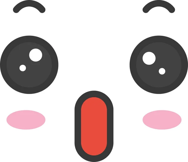 Emoji Emoticon Emotionsikon Platt Stil — Stock vektor