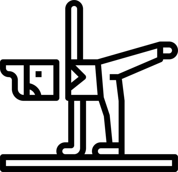 Workout Yoga Man Ikon — Stock vektor