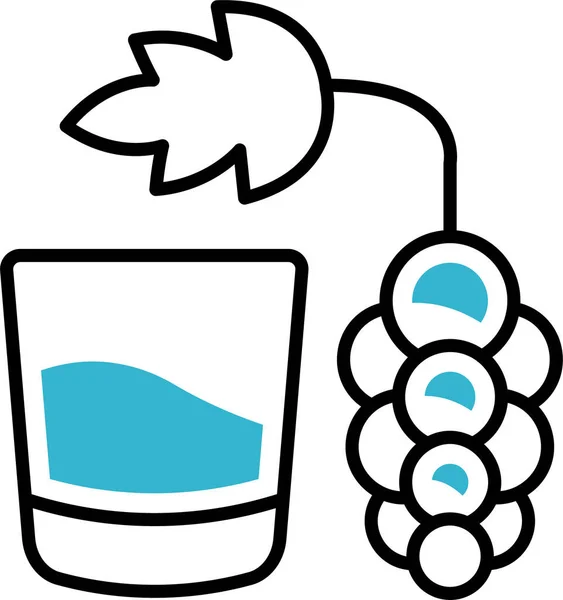 Grape Berry Drink Icon — Stock Vector