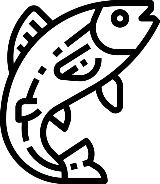 Animal Aquatic Fisches Symbol — Stockvektor